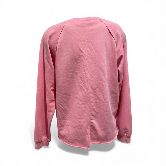 Hem & Thread Pink V-Neck Cropped Sweatshirt, size M NWT - Picture 4 of 11